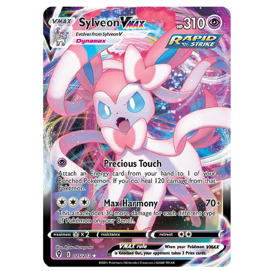 Sylveon Vmax - SWSH07 075/203 - Ultra Rare - 1st Edition