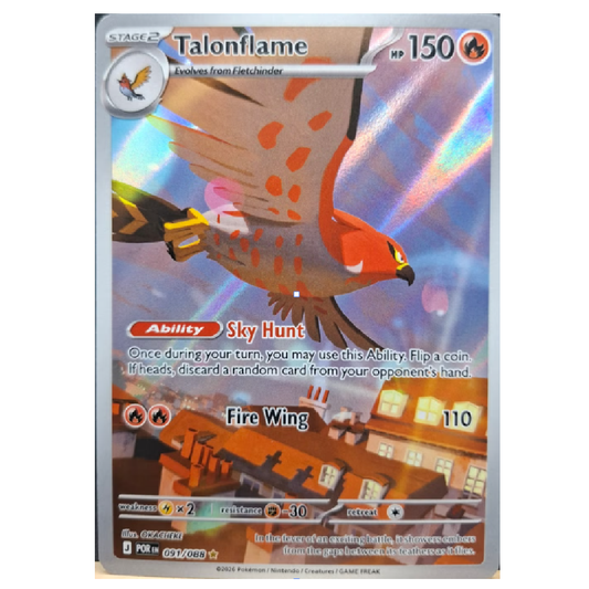 Talonflame - POR 091/088 - Shiny Rare - 1st Edition