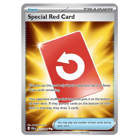 Special Red Card - CRI 113/086 - Ultra Rare - 1st Edition