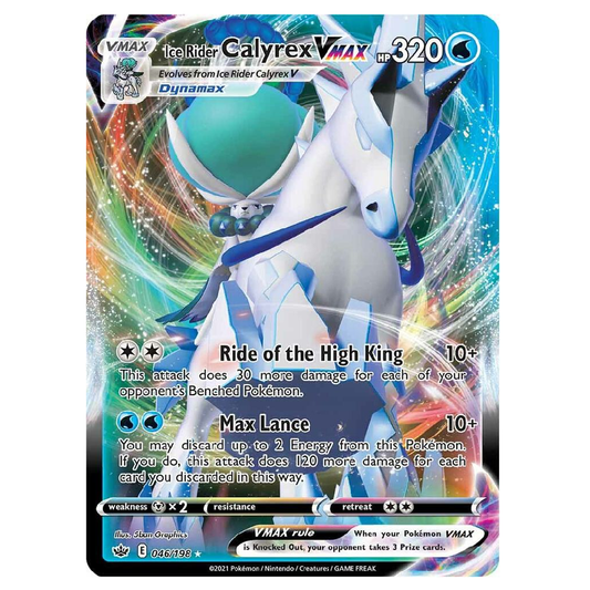 Ice Rider Calyrex Vmax - 046/198 - Ultra Rare - 1st Edition