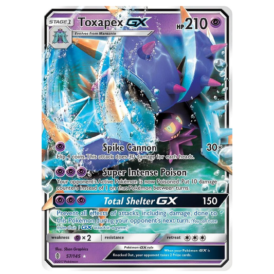 Toxapex GX - 57/145 - Ultra Rare - 1st Edition