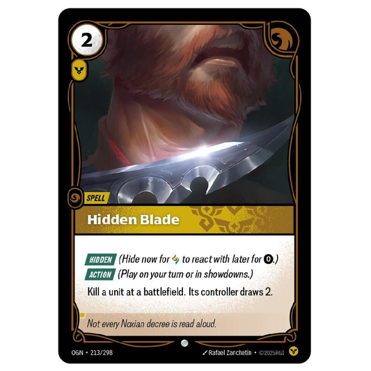 Hidden Blade - OGN 213/298 - Common - 1st Edition