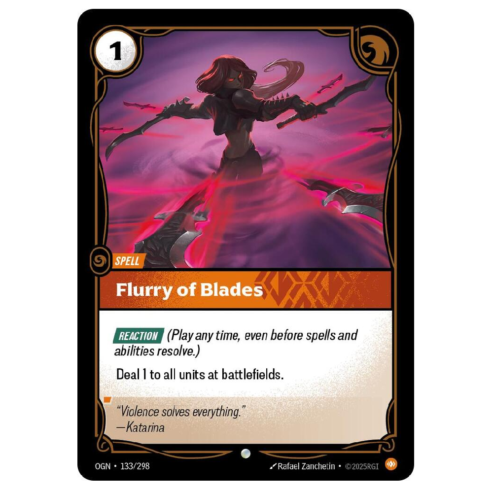 Flurry of Blades (Foil) - OGN 133.298 - Common - 1st Edition