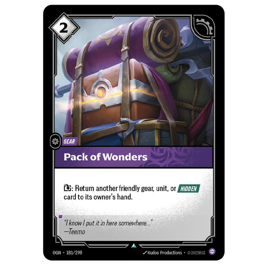 Pack of Wonders - OGN 181/298 - Uncommon - 1st Edition
