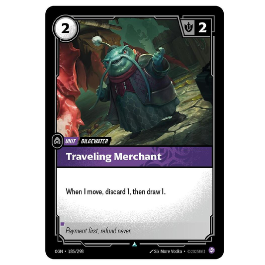 Traveling Merchant (Foil) - OGN 185/298 - Uncommon - 1st Edition