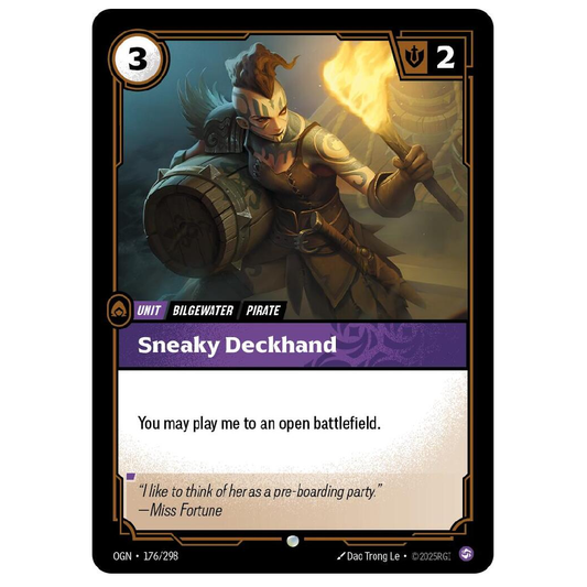 Sneaky Deckhand - OGN 176/298 - Common - 1st Edition