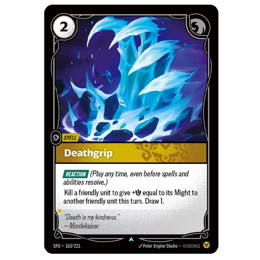 Deathgrip (Foil) - SFD 163/221 - Uncommon - 1st Edition