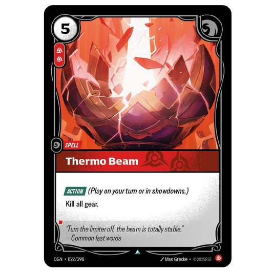 Thermo Beam (Foil) - OGN 022/298 - Uncommon - 1st Edition