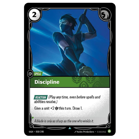 Discipline - OGN 058/298 - Uncommon - 1st Edition