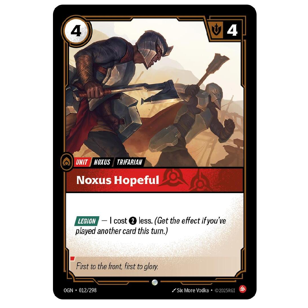 Noxus Hopeful - OGN 012/298 - Common - 1st Edition