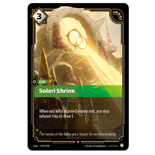 Solari Shrine - OGN 072/298 - Rare - 1st Edition
