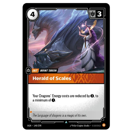 Herald of Scales (Foil) - OGN 140/298 - Uncommon - 1st Edition