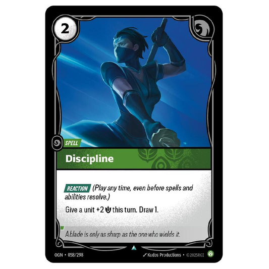 Discipline (Foil) - OGN 058/298 - Uncommon - 1st Edition