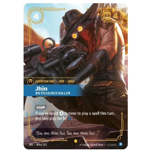 Jhin Meticulous Killer (Alt Art) - UNL 89a/219 - Showcase - 1st Edition