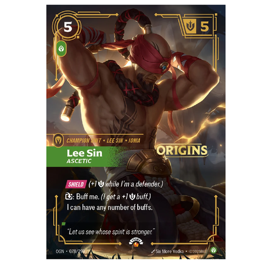Lee Sin Ascetic (Origins Release Promo) - OGN 078/298 - Promo - 1st Edition