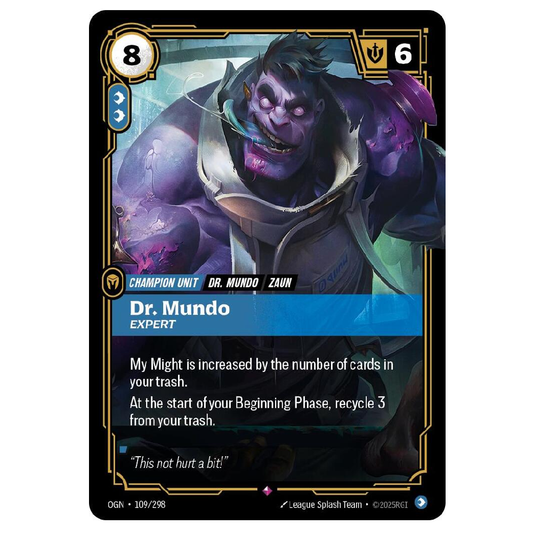 Dr. Mundo Expert - OGN 109/298 - Rare - 1st Edition
