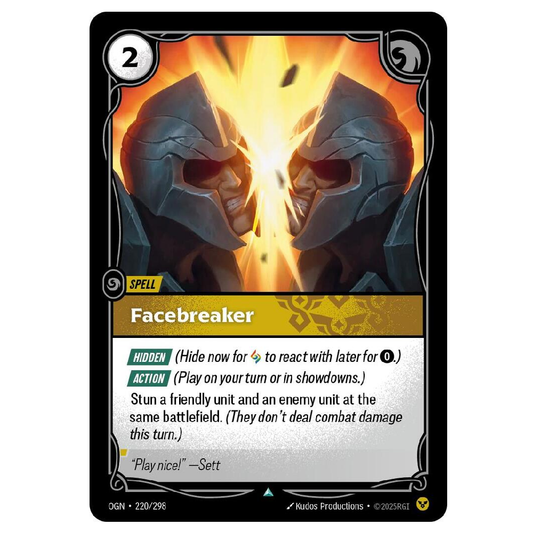 Facebreaker - OGN 220/298 - Uncommon - 1st Edition