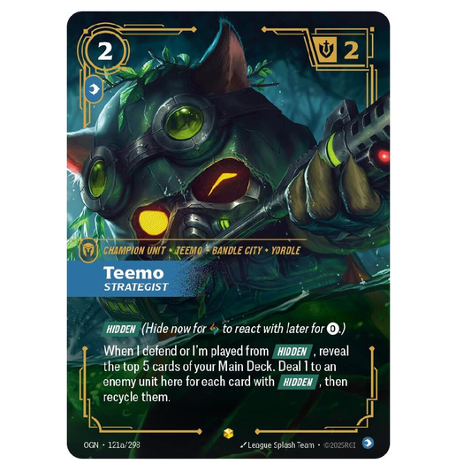 Teemo Strategist (Alt Art) - OGN 121a/298 - Showcase - 1st Edition