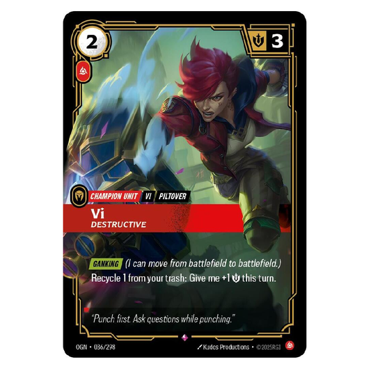 Vi Destructive - OGN 036/298 - Rare - 1st Edition