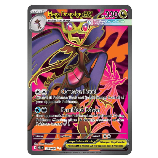 Mega Dragalge ex - CRI 104/086 - Ultra Rare - 1st Edition