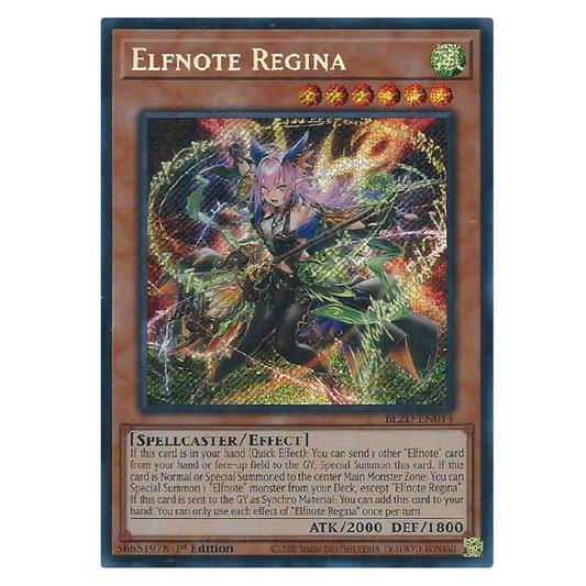 Elfnote Regina - BLZD-EN014 - Secret Rare - 1st Edition