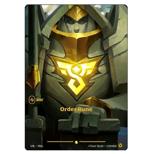 Order Rune (Alt Art) - UNL R06a - Showcase - 1st Edition