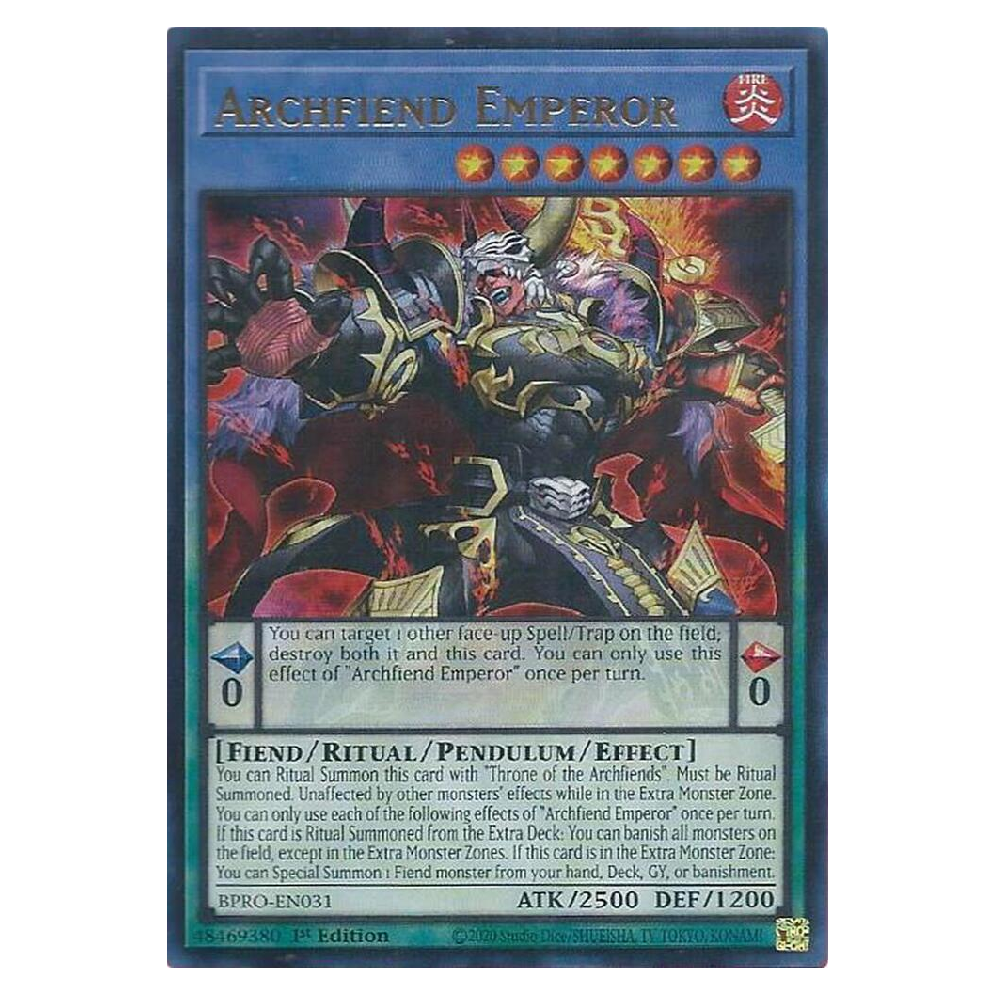 Archfiend Emperor  - BPRO-EN031 - Ultra Rare - 1st Edition