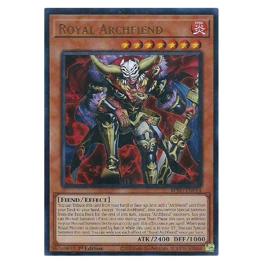 Royal Archfiend - BPRO-EN014 - Ultra Rare - 1st Edition