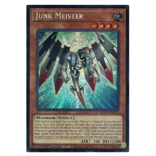 Junk Meister - BLGG-EN033 - Secret Rare - 1st Edition