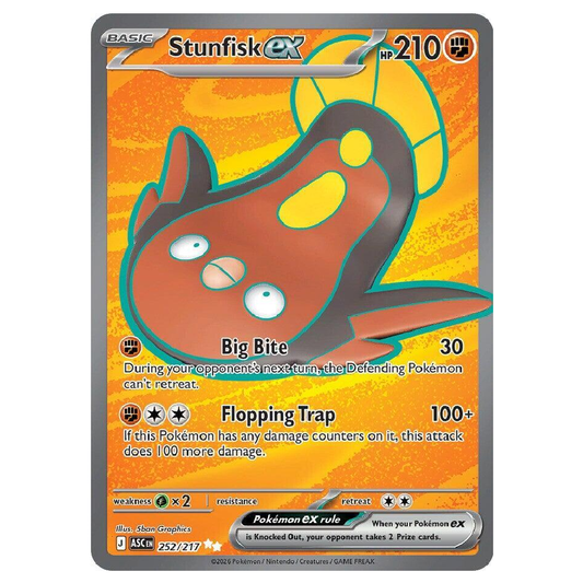 Stunfisk ex - ASC 252/217 - Ultra Rare - 1st Edition