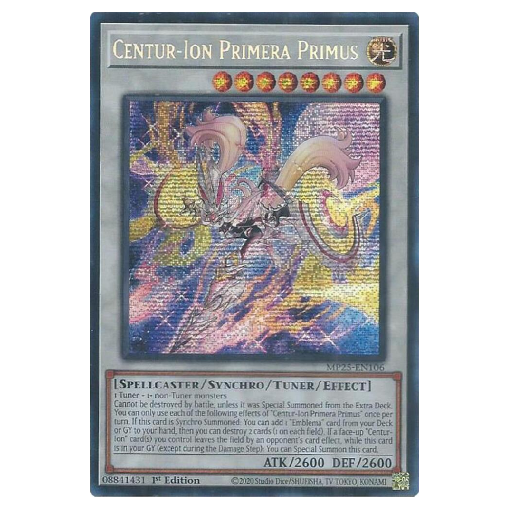 Centur-Ion Primera Primus - MP25-EN106 - Prismatic Secret Rare - 1st Edition
