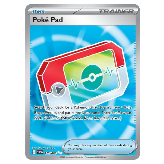 Poke Pad - POR 113/088 - Ultra Rare - 1st Edition