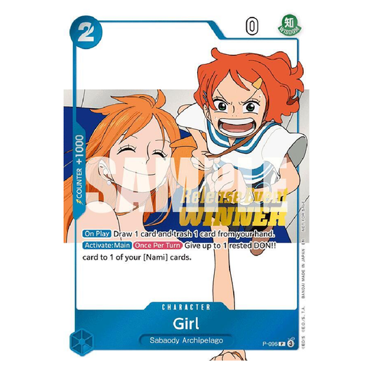 Girl (OP14 Release Event Winner) - P-096 - Promo - 1st Edition