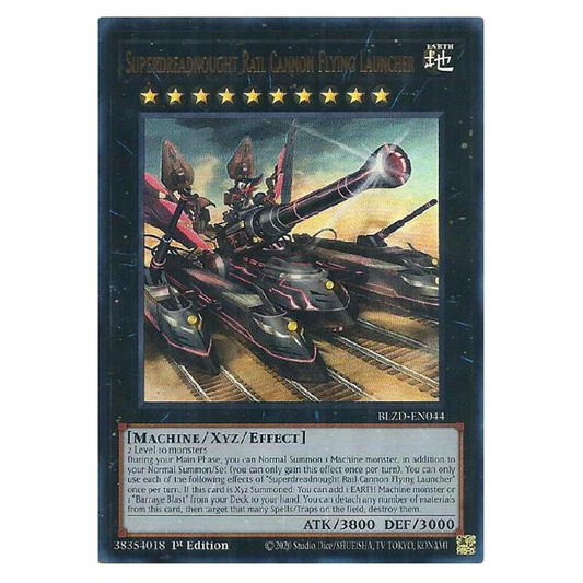 Superdreadnought Rail Cannon Flying Launcher - BLZD-EN044 - Ultra Rare - 1st Edition