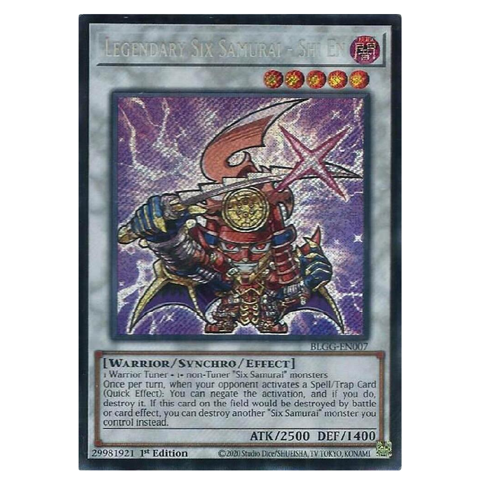 Legendary Six Samurai - Shi En - BLGG-EN007 - Secret Rare - 1st Edition