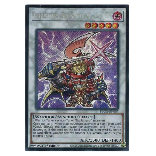 Legendary Six Samurai - Shi En - BLGG-EN007 - Secret Rare - 1st Edition