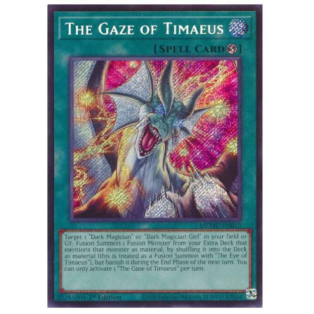 The Gaze of Timaeus - MZMU-EN013 - Secret Rare - 1st Edition