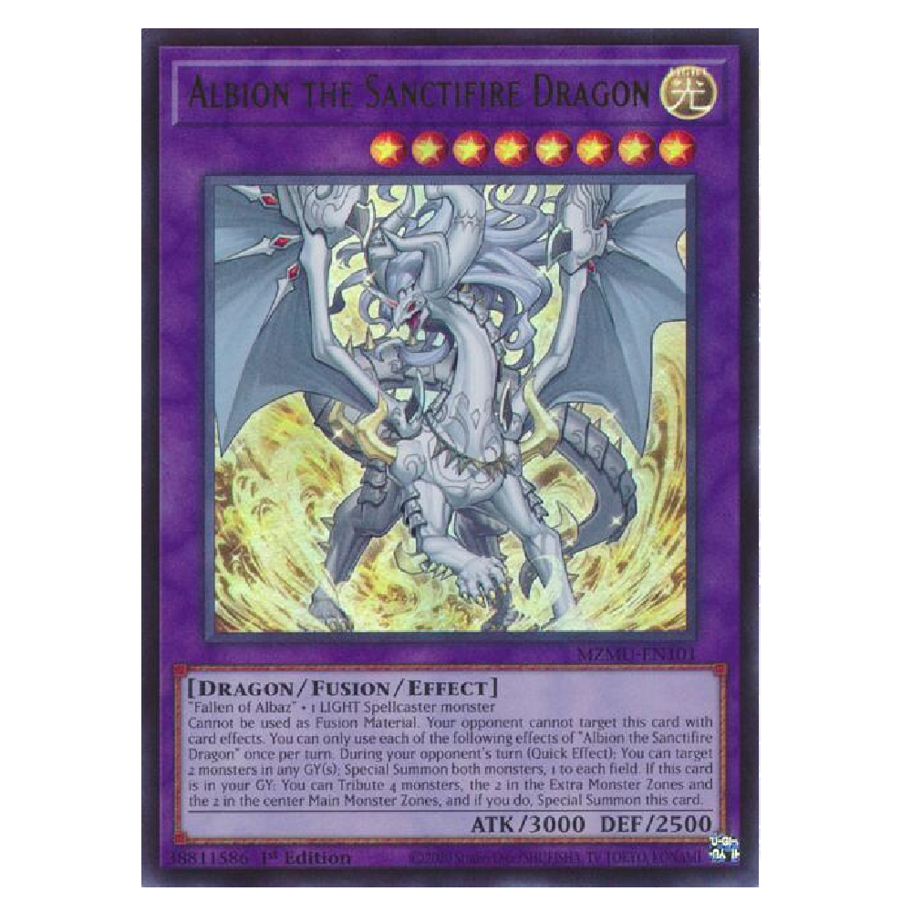 Albion the Sanctifire Dragon - MZMU-EN101 - Ultra Rare - 1st Edition