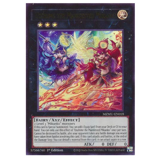 Uzuhime the Manifested Mikanko - MZMU-EN018 - Ultra Rare - 1st Edition