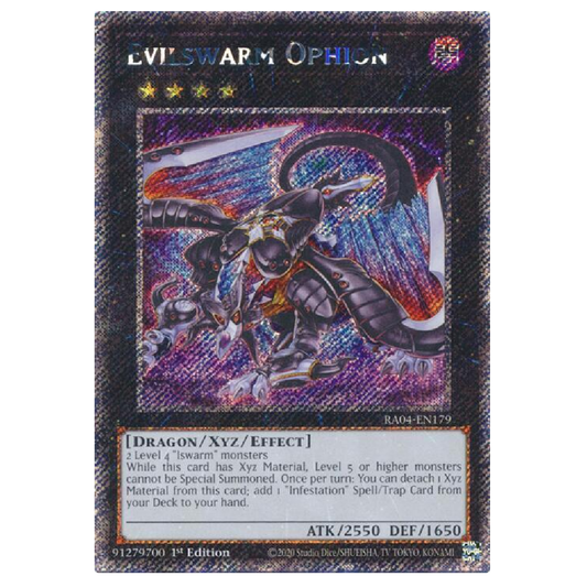 Evilswarm Ophion - RA04-EN179 - Platinum Secret Rare - 1st Edition