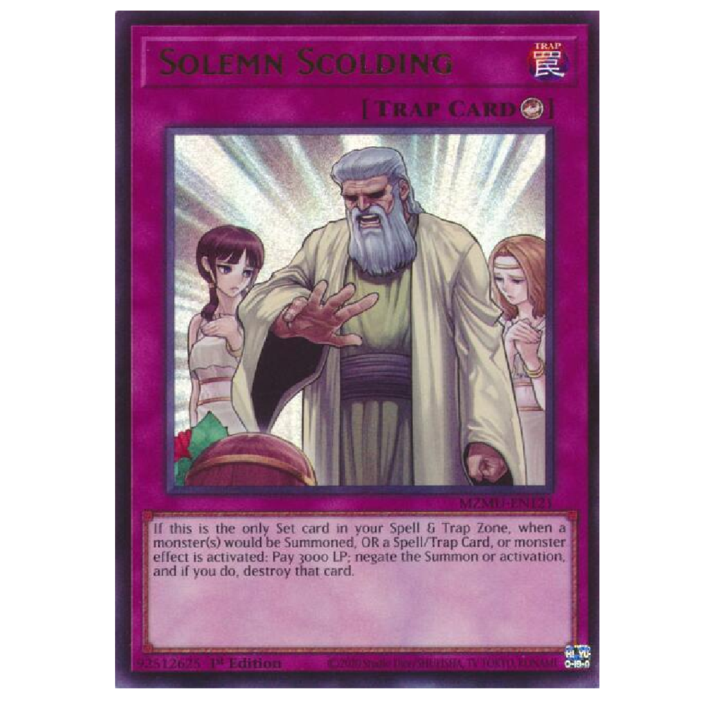 Solemn Scolding - MZMU-EN121 - Ultra Rare - 1st Edition