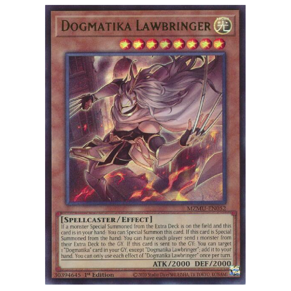 Dogmatika Lawbringer - MZMU-EN052 - Ultra Rare - 1st Edition