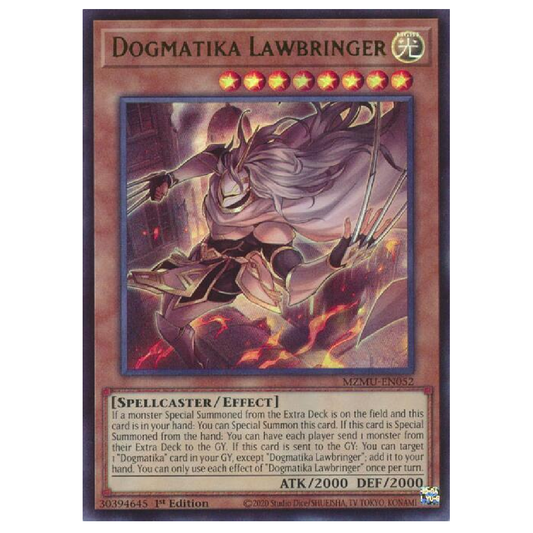 Dogmatika Lawbringer - MZMU-EN052 - Ultra Rare - 1st Edition