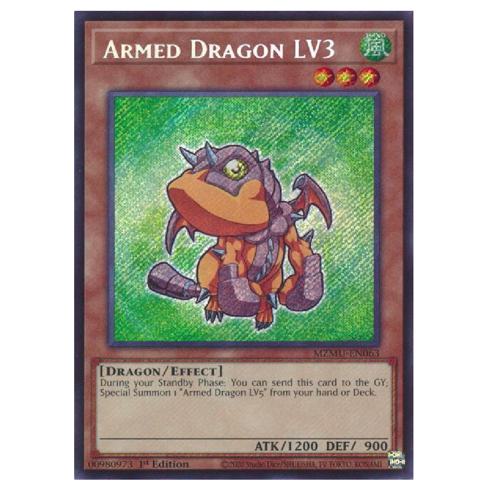 Armed Dragon LV3 - MZMU-EN063 - Secret Rare - 1st Edition