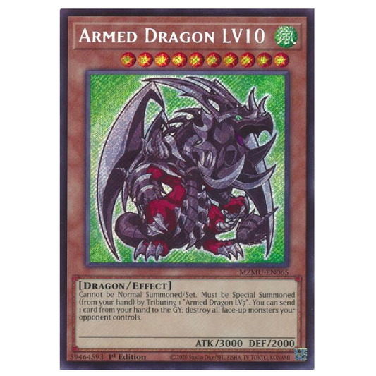 Armed Dragon LV10 - MZMU-EN065 - Secret Rare - 1st Edition