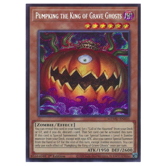 Pumpking the King of Grave Ghosts - MZMU-EN001 - Secret Rare - 1st Edition