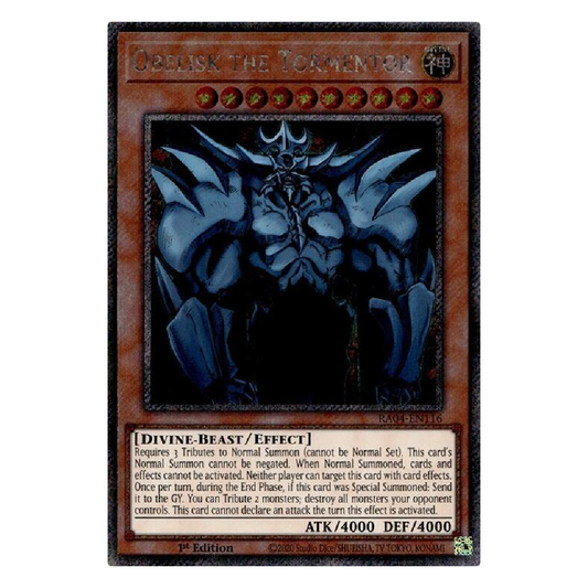 Obelisk the Tormentor - RA04-EN116 - Platinum Secret Rare - 1st Edition