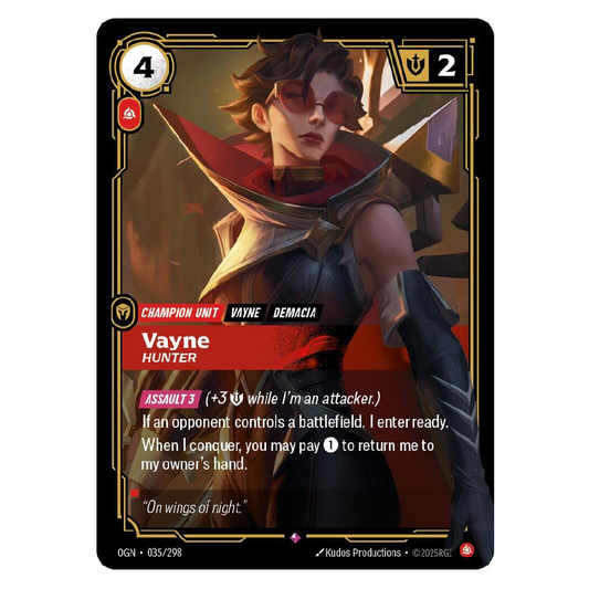 Vayne Hunter - OGN 035/198 - Rare - 1st Edition