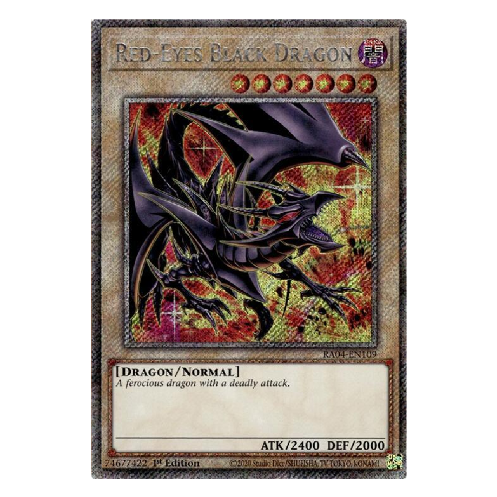Red-Eyes Black Dragon (8th Art) - RA04-EN109 - Platinum Secret Rare - 1st Edition