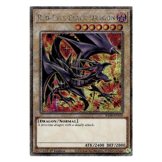 Red-Eyes Black Dragon (8th Art) - RA04-EN109 - Platinum Secret Rare - 1st Edition